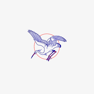 黑暗系浮世绘丹顶鹤飞鸟男女纹身贴ins风网红纹身贴 日式 桃山