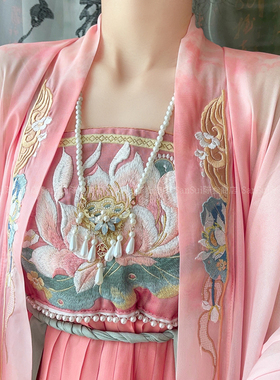 汉服旗袍珍珠流苏软璎珞项链