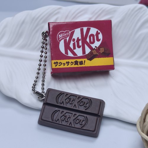 新款kitkot巧克力钥匙扣 仿真巧克力脆脆套间吊饰赠品包包挂件