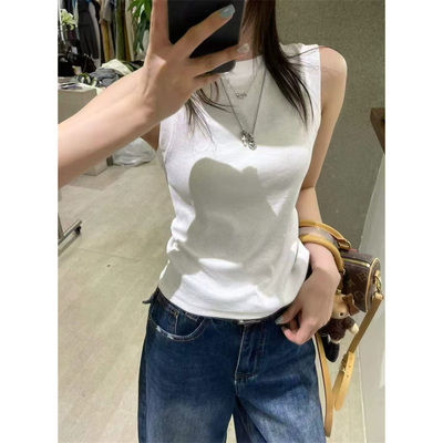 美式字母印花工字吊带背心女