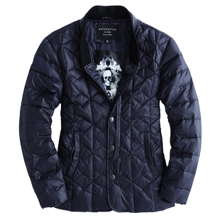 match麻吉2015冬季新款亮面轻薄羽绒服男款休闲外套潮立领Y9010