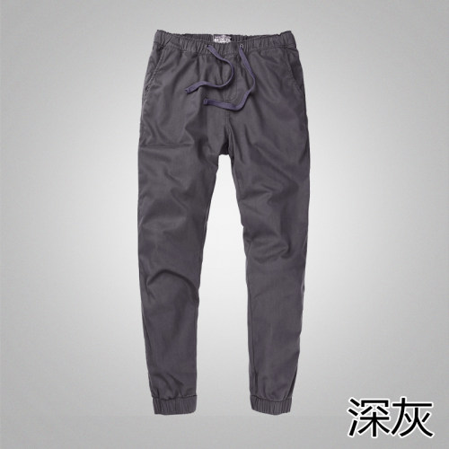 系带长裤休闲裤修身男青年