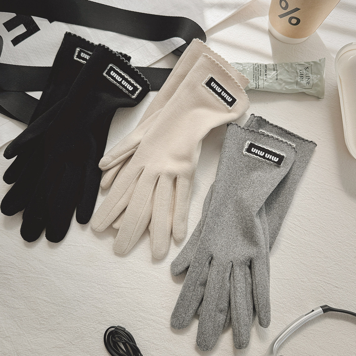 手套女款秋冬天防寒加绒骑车