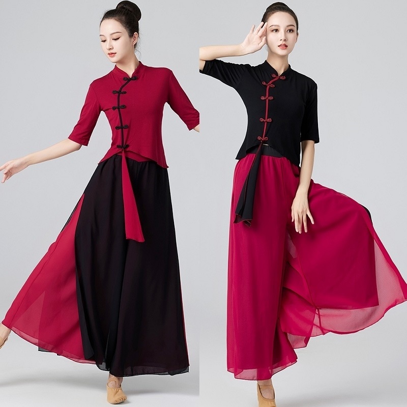 团体民族风演出服舞蹈服装阔腿裤