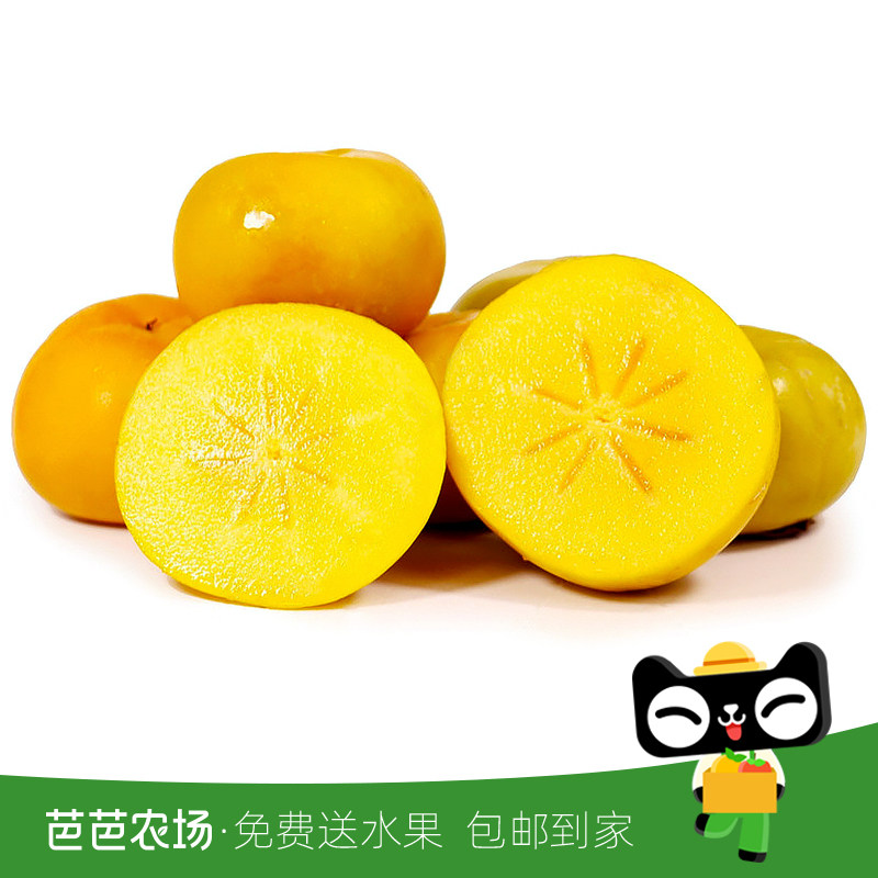 展卉 山西巧克力脆柿子3斤新鲜水果硬柿当季懒柿子包邮时令大柿子