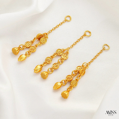 祢饰妮沙金保色平安喜乐流苏吊坠