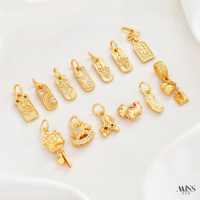 祢饰妮24K铜镀真金小马五行滴溜