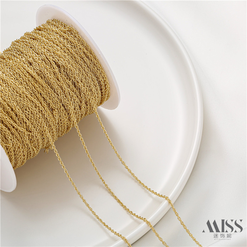 14K包金保色麻花链散链裸链diy手工手链项链尾链耳线流苏饰品配件,饰品/流行首饰/时尚饰品新,链条,淘宝优惠券,粉丝福利购,淘宝优惠卷