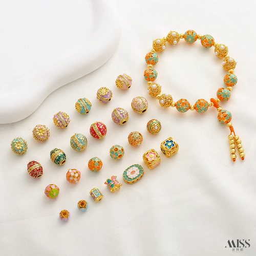 祢饰妮铜镀金强保色隔珠