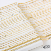 14K包金保色链条O链方形链流苏手链树叶镂空项链链子diy手工配件