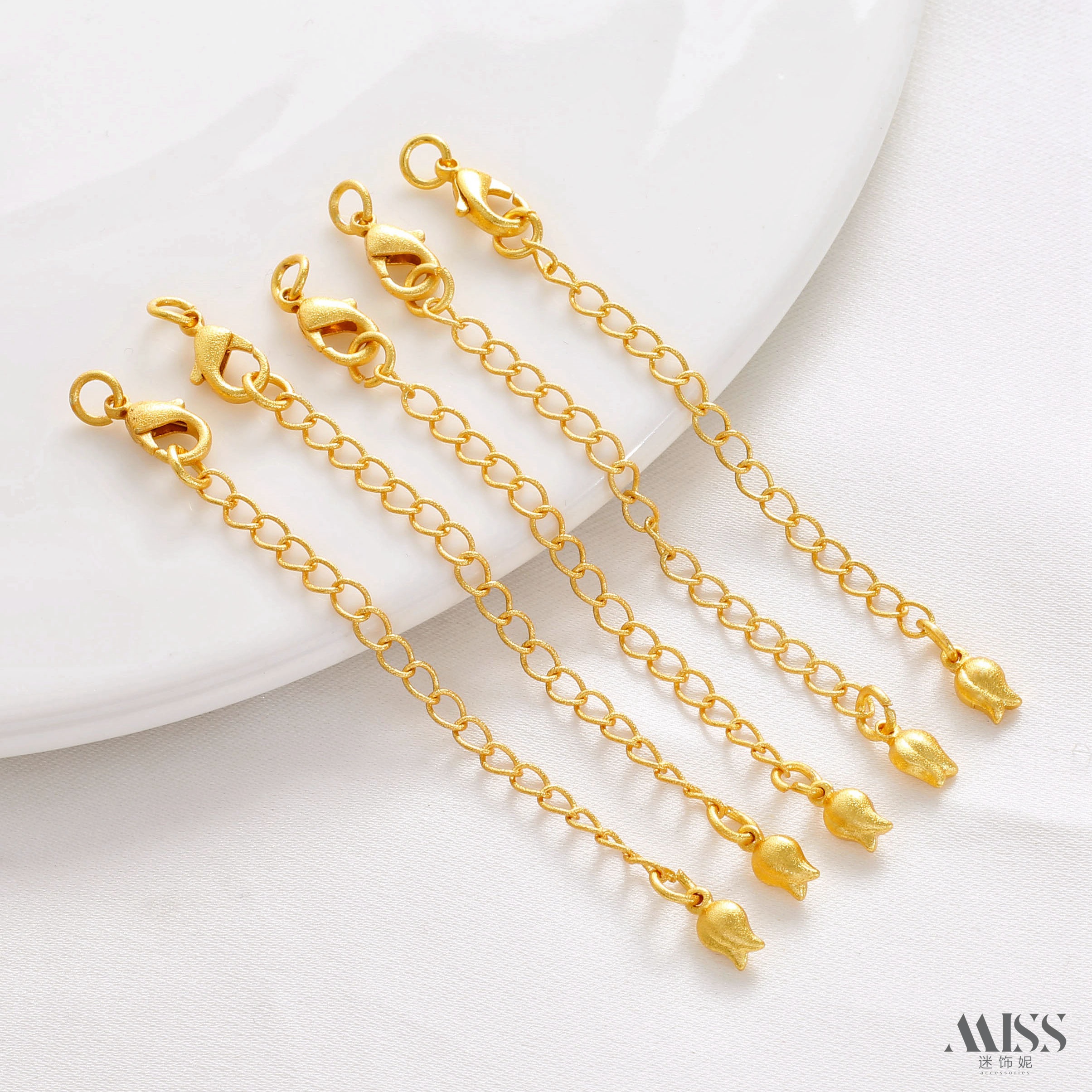 祢饰妮尾链延长链保色沙金色