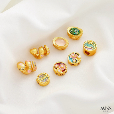 祢饰妮铜强保色隔珠沙金