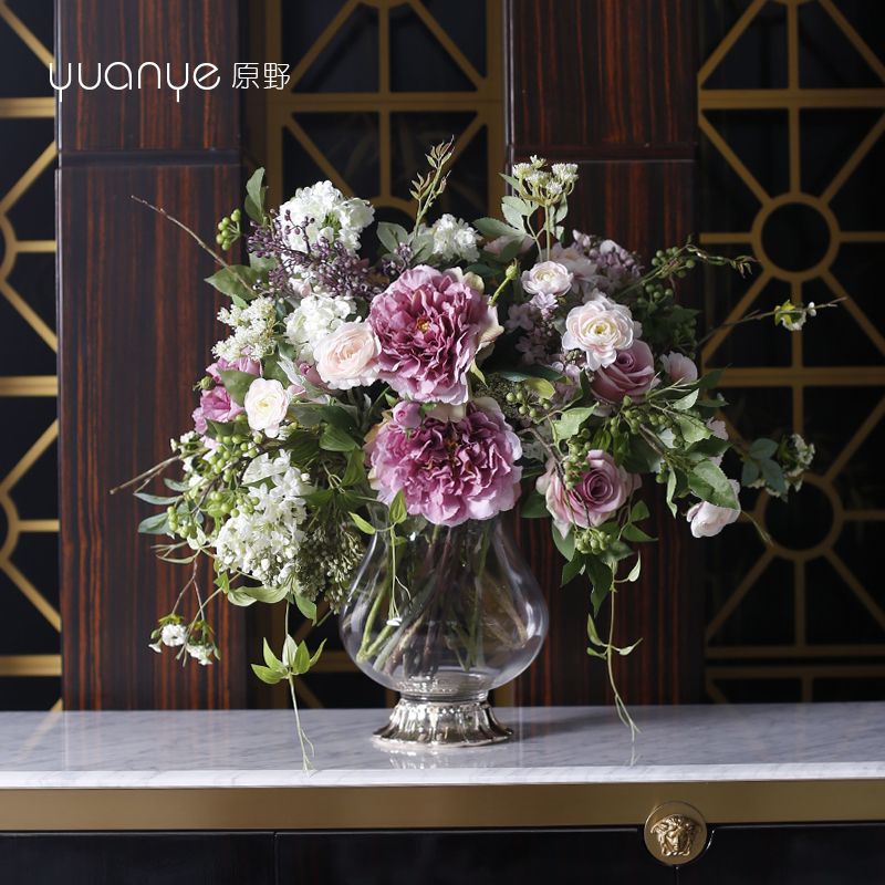 原野牡丹花仿真花假花简欧混搭