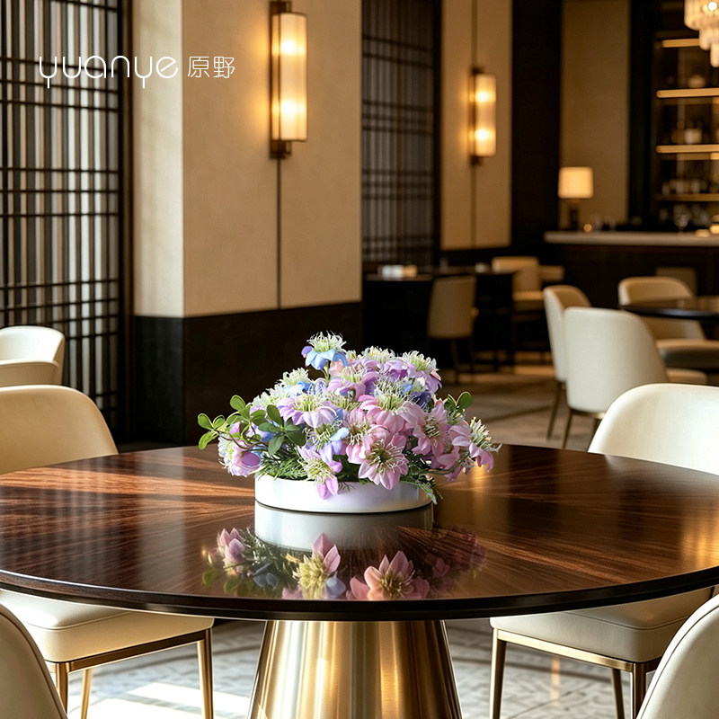 原野花艺酒店餐桌花高档仿真花