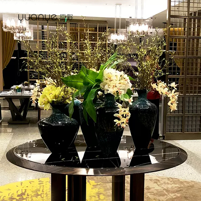 高档酒店大堂仿真花大厅定做别墅