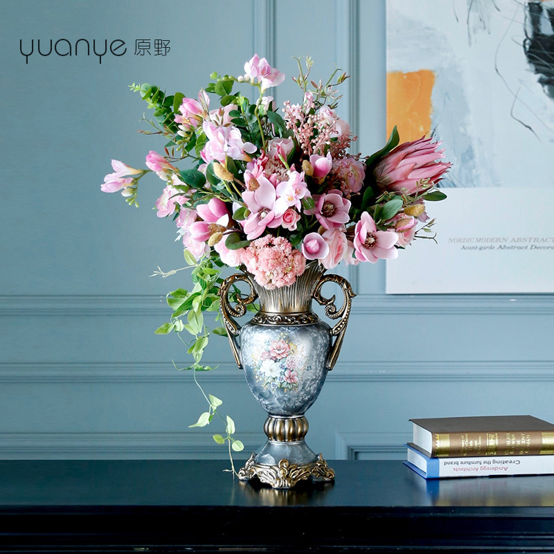 原野欧式轻奢仿真花假花摆件酒店