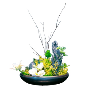 酒店餐桌花摆花圆桌转盘