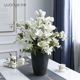 假花仿真花客厅尤加利酒店家居花束摆件帝王花绢花室内摆设装 饰花
