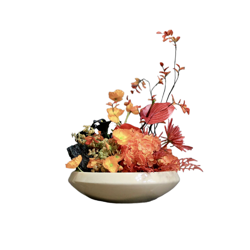 原野酒店大圆桌转盘餐桌花茶室