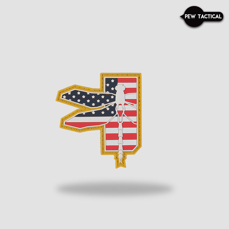 pewtac 蜻蜓logo pvc星条旗配色魔术章 臂章士气章 复刻海狸