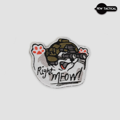 PEW TACTICAL急急喵“Right Meow”立刻行动猫 刺绣魔术章 臂章