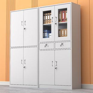 钢制文件柜办公室铁皮档案柜财务凭证柜资料柜员工更衣柜储物柜子