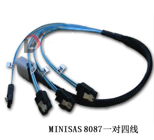 阵列卡机箱适用一对一线MINISAS8087转SATA一对四线 接8087阵列卡