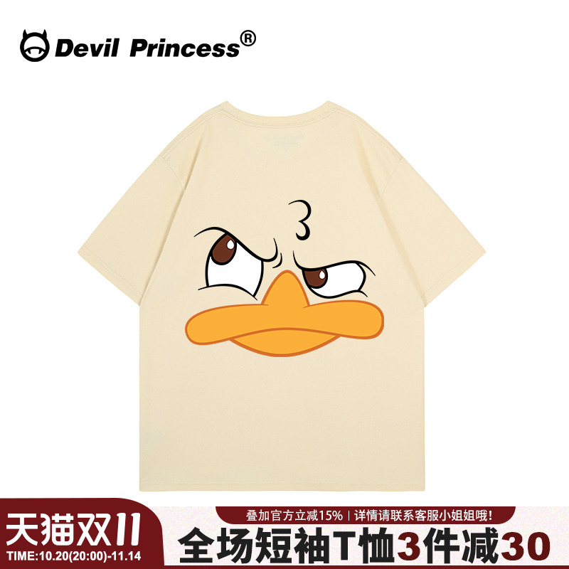 短袖ulzzang小众卡通卡通印花