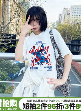 街头风小众设计感潮牌白色短袖女t恤2026新款宽松百搭重磅上衣夏