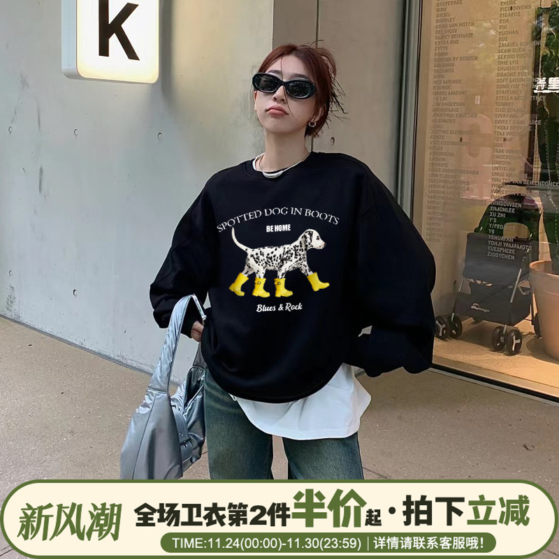 加绒加厚无性别穿搭宽松纯棉