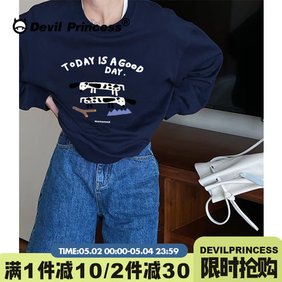 宽松大版ulzzang小众ins风卫衣