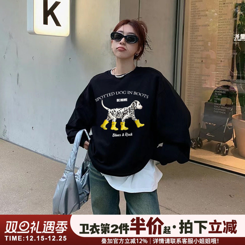 加绒加厚无性别穿搭宽松纯棉