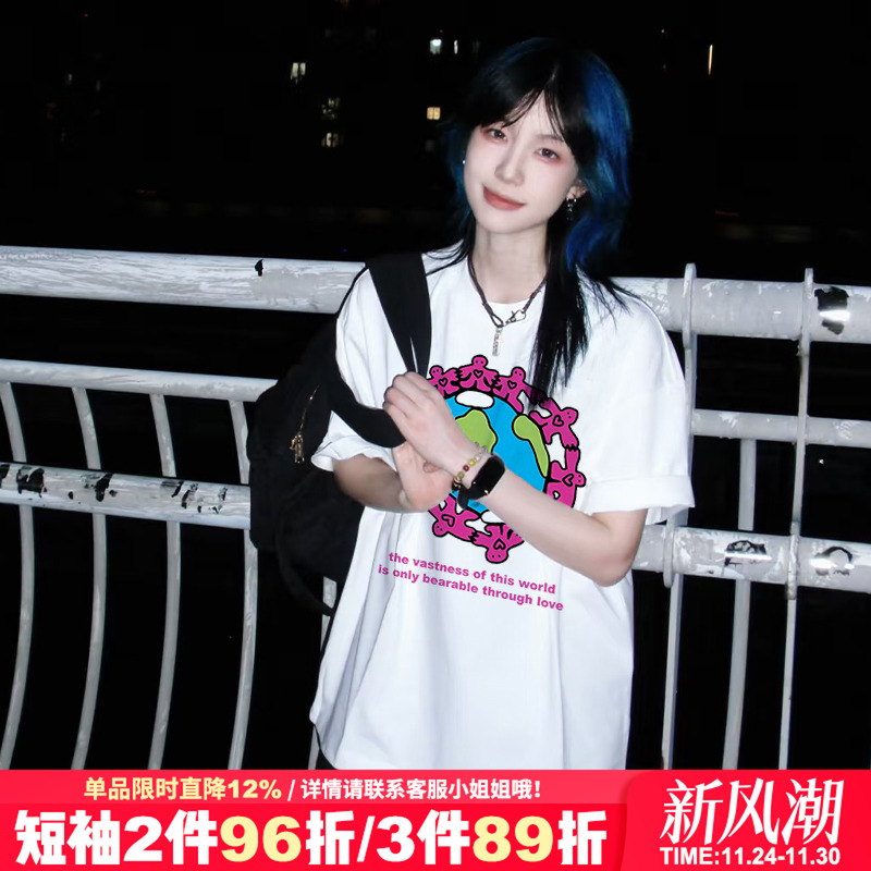 hiphop嘻哈风潮牌超火半袖上衣夏