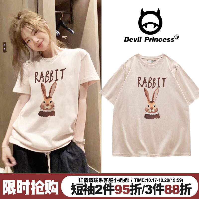 短袖vintage复古风常规印花