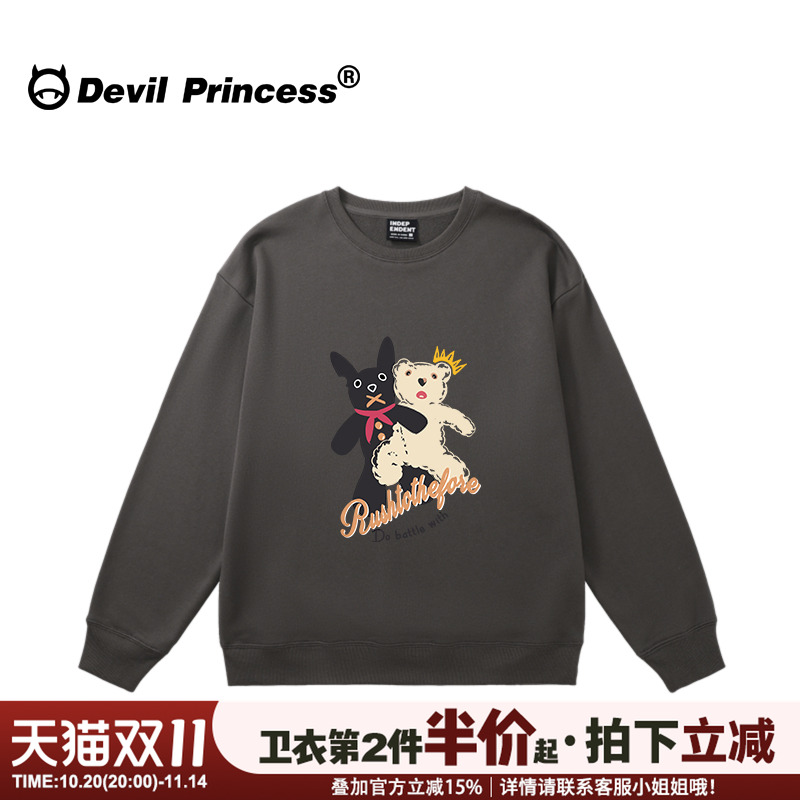 宽松大版小众卡通潮牌卫衣