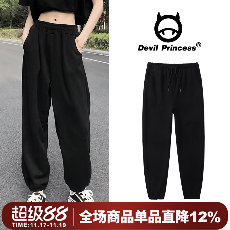 美式简约束脚运动风卫裤