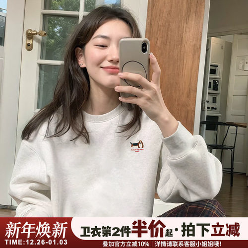 chic日常通勤宽松休闲百搭卫衣女