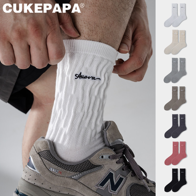 嘻哈风刺绣机能风潮袜