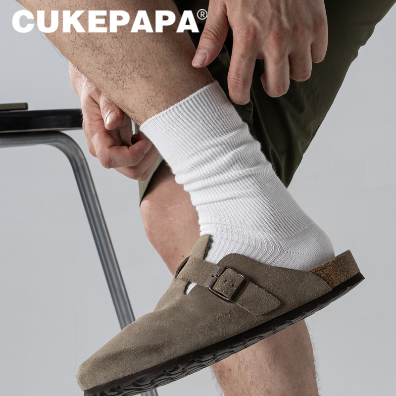 复古松弛感男士双针袜子