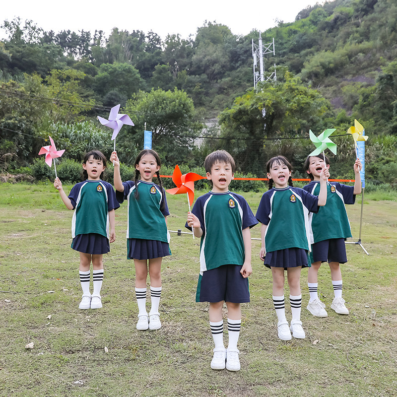 幼儿园园服定制幼稚园夏装纯棉中小学生班服校服英伦学院风表演服