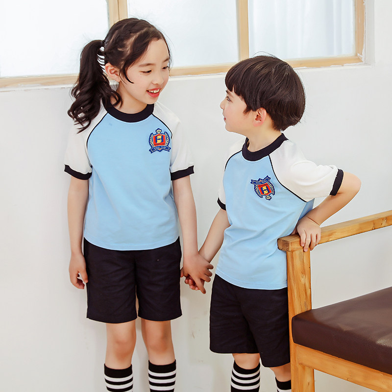 幼儿园园服定制中小学生校服班服夏装纯棉英伦学院风表演服