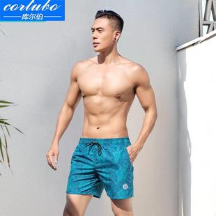 新款 泳裤 防尴尬宽松速干沙滩裤 五分短裤 备0526m 男士 游泳装 游泳裤
