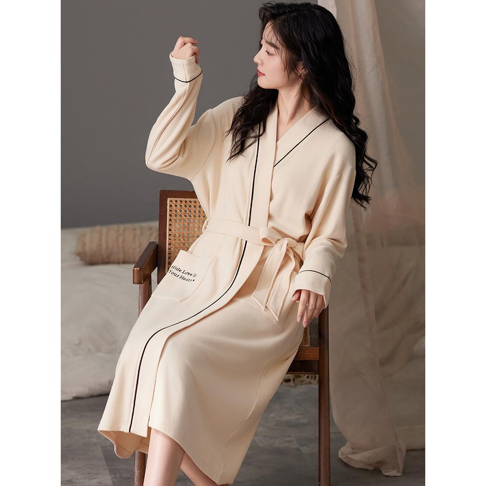 秋冬浴袍男款冬季中长款情侣2025新款薄绒女士睡袍珊瑚绒保1009c