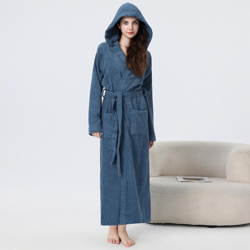 秋冬浴袍女四季款加厚睡衣加长款男士睡袍2025新款1009c