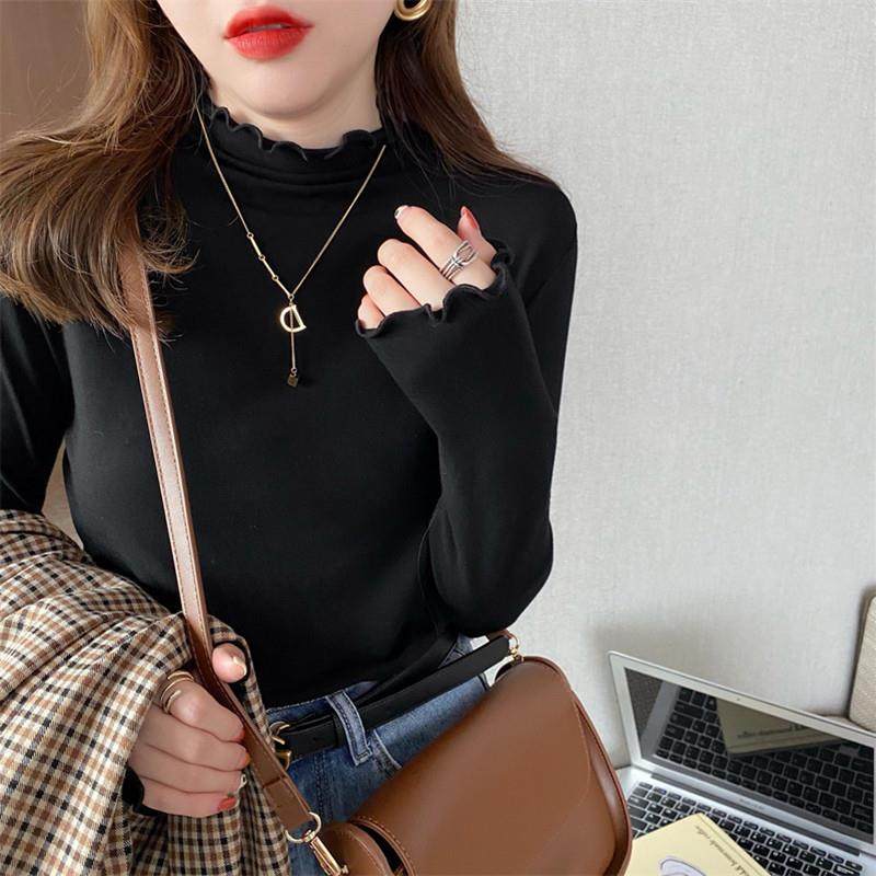 半高领内t恤长袖风格修身加厚底衬衫真边上衣0118k,女装/女士精品,T恤,淘宝优惠券,粉丝福利购,淘宝优惠卷