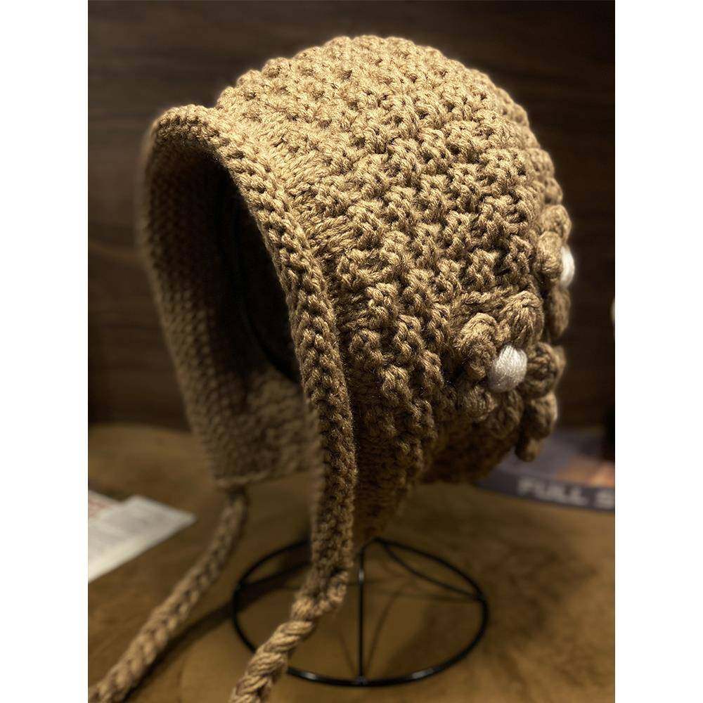 帽子女款秋冬季保暖防寒流苏辫子毛线帽2025新款时尚显脸小1214r