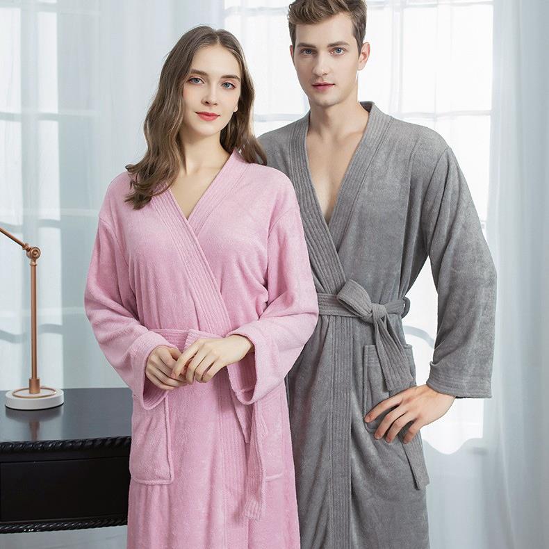 秋冬浴袍女长款男士四季通用浴衣大码秋温泉情侣睡袍1009c