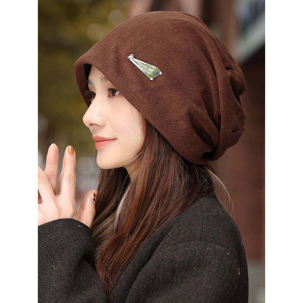 帽子女士秋冬季保暖防寒堆堆帽2025新款洋气针织帽女款显脸1214r