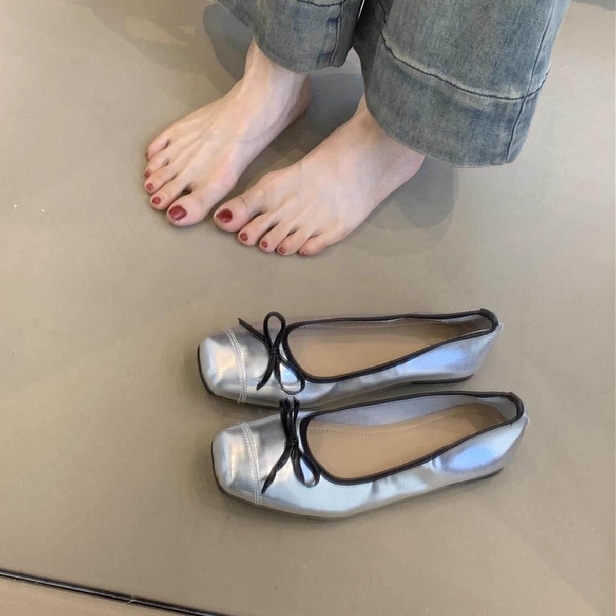 春季法式平底单鞋女2026新款一脚蹬通勤芭蕾舞瓢鞋孕妇软底0120e,女鞋,时装靴,淘宝优惠券,粉丝福利购,淘宝优惠卷