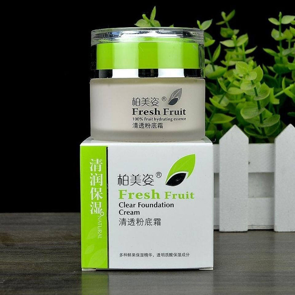 正品柏美姿清透粉底霜+补水精华霜清润保湿补水亮肤遮暇舒缓